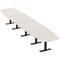 Skutchi Designs Arc Boat Conference Table With Power, 48 in W, 216 in L HAR-ABOT-48X216-T.BK-K458-NA - alternate 1
