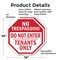 Signmission No Trespassing Do Not Enter Tenants, 10 inch X 10 inch, Aluminum Metal Signs, 2PK OC-A-2PACK-10-96 - alternate 3