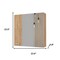 Homeroots 24" Natural Wood Floating Double Door Bathroom Vanity And Medicine Cabinet With Mirror 478390 - alternate 2