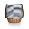 Picnic Time Family Of Brands Coronado Canvas and Willow Basket Tote, Navy Blue & White Stripe 203-00-211-000-0 - alternate 4