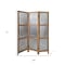 Homeroots 72" Brown Folding Three Panel Screen Room Divider 379904 - alternate 4