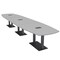 Skutchi Designs Arc Boat Conference Table, 45 in W, 144 in L, Grey HAR-ABOT-48x144-DOU.BK-U779-EBLK - alternate 1