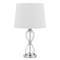 Homeroots 24" Clear Metal Table Lamp With White Empire Shade 524726 - alternate 1