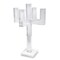 Homeroots 20" Clear Faceted Crystal Tabletop Candelabra Candle Holder 590232 - alternate 3