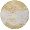 Homeroots 8' Gold Brown And Beige Round Abstract Washable Indoor Outdoor Area Rug 599492 - alternate 6