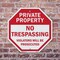 Signmission Private Property No Trespassing Vio, 6 inch X 6 inch, Plastic Sign, 2PK OC-P-2PACK-6-94 - alternate 6