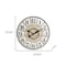 Homeroots 24" Circle Black and White Wood Analog Wall Clock 399182 - alternate 5