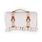 Picnic Time Family Of Brands Montecito Picnic Blanket with Harness, White & Taupe Windowpane 639-00-155-000-0 - alternate 1
