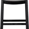 Homeroots 31" White and Black Fabric and Solid Wood Backless Bar Height Bar Chair 632493 - alternate 5