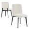 Homeroots Set of Two White and Black Upholstered Boucle Dining Side Chairs 564812 - alternate 7