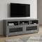 Homeroots 57in Gray Wood Enclosed and Open Storage TV Stand 724157 - alternate 6