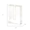 Homeroots 8" Clear Crystal Clear Square Table Vase 386773 - alternate 4