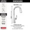 Delta Stryke Single Handle Pull-Down Kitchen Faucet 9176-PR-DST - alternate 6