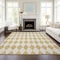 Homeroots 5' X 8' Gold And Light Brown Geometric Washable Indoor Outdoor Area Rug 577038 - alternate 6