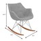 Leisuremod Willow Twill Fabric Eiffel Rocking Chair, Grey WR24GRT - alternate 6