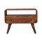 Homeroots 24in Brown Solid Wood Fireplace TV Stand 720014 - alternate 1
