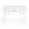Homeroots 40" White Acacia Wood Writing Desk With Five Drawers 389451 - alternate 8