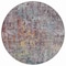 Homeroots 8' Pewter Round Abstract Washable Indoor Outdoor Area Rug 607880 - alternate 5