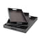 Homeroots Set Of Three 23in Brown Rectangular Faux Snakeskin Tray With Handles 483312 - alternate 7