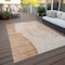 Homeroots 10' X 14' Terra Cotta Orange And Copper Abstract Washable Indoor Outdoor Area Rug 582049 - alternate 4