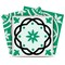 Homeroots 12" X 12" Green and White Mosaic Peel and Stick Removable Tiles 556423 - alternate 1