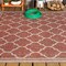 Jonathan Y Trebol Moroccan Trellis Textured Weave Red/Beige 4 ft. x 6 ft. Indoor/Outdoor Area Rug SMB109C-4 - alternate 7