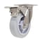 Vestil Thermoplastic Rubber Swivel With Total Brake Caster 6 In. Diameter x 2 In. Width 600 lb Gray CST-E-SS-6X2TPR-SWTB - alternate 1