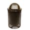 Mytcoat Trash Receptacle, Dome Lid, Liner, 32 Gal, Brown, Expanded Metal, Textured Coating 804368 - alternate 1
