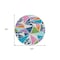 Homeroots 8' Dark Blue Green And Pink Round Geometric Washable Indoor Outdoor Area Rug 600410 - alternate 6