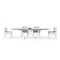Homeroots 107" White Rectangular Ceramic And Metal Self-Storing Leaf Dining Table 487885 - alternate 8