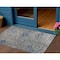 Homeroots 3' X 5' Silver Blue And Brown Abstract Washable Indoor Outdoor Area Rug 596830 - alternate 1