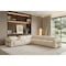 Homeroots Beige Italian Leather Modular L Shaped Seven Piece Corner Sectional With Console 534848 - alternate 10