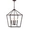 Jonathan Y Pagoda 16" 4-Light Classic Traditional Metal Cage Lantern LED Pendant, Oil Rubbed Bronze JYL7437A - alternate 13