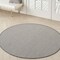 Homeroots 5' Ivory And Charcoal Round Geometric Indoor Outdoor Area Rug 552407 - alternate 8