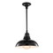 Jonathan Y Jasper 12.25" 1-Light Farmhouse Industrial Indoor/Outdoor Iron LED Pendant, Black JYL7611B - alternate 8