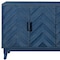 Homeroots 60" Blue Textural Chevron Distressed Wood Sideboard with Four Doors 568406 - alternate 5