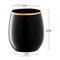 Smarty Had A Party 12 oz. Black with Gold Elegant Stemless Plastic Wine Glasses (64 Glasses), 64PK 3712-BK-G-CASE - alternate 10
