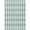 Homeroots 3' X 5' Teal Blue And Ivory Geometric Washable Indoor Outdoor Area Rug 577127 - alternate 8