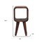 Homeroots 16" Brown Solid Wood Square Nightstand 651546 - alternate 7