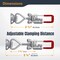 Powertec Toggle Clamp 1320lbs Holding Capacity, Type-4003 Adjustable Pull Action Latch Lock Hole, 4PK 20347-P4 - alternate 7