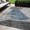 Homeroots 5' X 8' Blue Gray And Charcoal Abstract Washable Indoor Outdoor Area Rug 587573 - alternate 1
