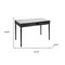 Homeroots 43" Black Fir Solid Wood Writing Desk With Two Drawers 402019 - alternate 4