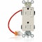 Leviton Straight Blade Receptacle, 5-15R, 15 A, 125V AC, Surface Mount, Self-Grounded MT162-1CT - alternate 1