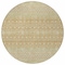 Homeroots 8' Copper Ivory And Olive Green Round Tribal Washable Indoor Outdoor Area Rug 582616 - alternate 5