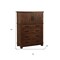 Homeroots 18" X 38" X 54" Cherry Oak Wood Chest 347158 - alternate 5