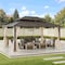 Sunjoy 12 ft. x 16 ft. Brown Steel Gazebo with 2-tier Hip Roof Hardtop A102009140 - alternate 5