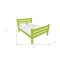 Homeroots Lime Green Solid Wood Twin Bed Frame 546942 - alternate 4