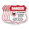Signmission Pacemaker Wearers Shield Sign Danger! At, 12 inch X 12 inch, Aluminum Metal Sign, 5PK SHI-A-5Pack-12-428 - alternate 1
