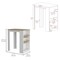Homeroots Set of Two Oak and White Wood Kitchen Island And Pantry Cabinet 526343 - alternate 6