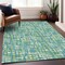 Homeroots 9' X 12' Turquoise Green And Ivory Abstract Washable Indoor Outdoor Area Rug 602603 - alternate 4